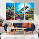 Colorful Coral Reef and Sea Life Turtle Canvas Print, by MyGreatCanvas | Canvas Wall Art Prints | Photo Prints & Wall Decor