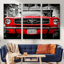 Red Mustang Car Wall Art – Framed Classic Vehicle Canvas by MyGreatCanvas | Canvas Wall Art Prints | Photo Prints & Wall Decor