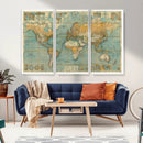 Push Pin World Map Canvas Print – Travel Tracker Wall Art