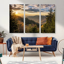 Sunrise Over the Smoky Mountains Canvas Wall Art –