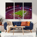 Bryant-Denny Stadium Night Game Triple Canvas Wall Art - by MyGreatCanvas | Canvas Wall Art Prints | Photo Prints & Wall Decor