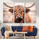 Vintage Scottish Highland Cow Cattle Art Print Farmhouse
