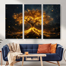 Golden Tree of Life Canvas Wall Art Print - Majestic Glowing by MyGreatCanvas | Canvas Wall Art Prints | Photo Prints & Wall Decor