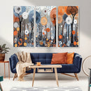 Abstract Winter Landscape Canvas Wall Art Print - Large