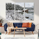 Winter Wall Art - Cabin by the Lake Canvas Wall Art - Serene by MyGreatCanvas | Canvas Wall Art Prints | Photo Prints & Wall Decor