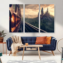 Harry Castle Wall Art Canvas Print, Wizard School Wall Art