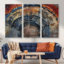 Abstract Tree Ring Wall Art Canvas Print – Colorful Framed