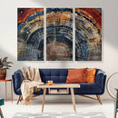 Abstract Tree Ring Wall Art, Colorful Framed Tree Ring Wall