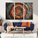 Wood Grain Canvas Wall Art - Framed Abstract Tree Ring