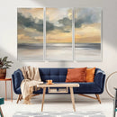 Modern Coastal Artwork with Vibrant Abstract Ocean Waves