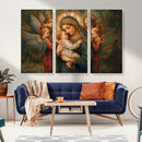 Mary Jesus Canvas Wall Art Print - Madonna and Child with