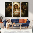 Mary Jesus Canvas Wall Art Print - Madonna and Child with
