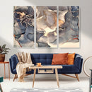 Abstract Blue and Gold Wall Art - Fluid Ink Artwork - Modern by MyGreatCanvas | Canvas Wall Art Prints | Photo Prints & Wall Decor