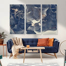 Large Abstract Blue and Gold Canvas Wall Art Fluid Ink by MyGreatCanvas | Canvas Wall Art Prints | Photo Prints & Wall Decor