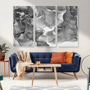 Black White Abstract Canvas Wall Art - Fluid Ink Artwork -