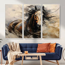 Abstract Horse Wall Art Canvas Print – Large Western