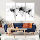 Abstract World Map Wall Art – Framed Geometric Line Canvas by MyGreatCanvas | Canvas Wall Art Prints | Photo Prints & Wall Decor