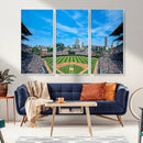 Wrigley Field Chicago Cubs Panoramic Art Multi-Piece Canvas