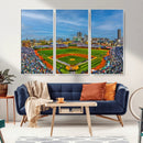 Wrigley Field Chicago Cubs Panoramic Canvas Print –