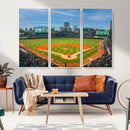 Wrigley Field Chicago Cubs Panoramic Canvas Print –