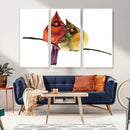 Cardinal Bird Canvas Wall Art - Male and Female Cardinal