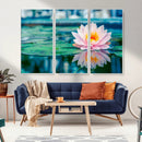 Lotus Flower Wall Art Canvas Print, Water Lily Large Wall