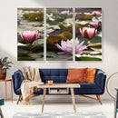 Lotus Flower Wall Art Canvas Print, Water Lily Large Wall