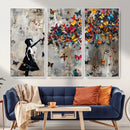 Butterfly Girl Wall Art – Vibrant Street Style Canvas Print,
