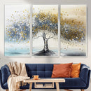 Silver Tree Wall Art – Framed Golden Leaves Canvas Artwork, by MyGreatCanvas | Canvas Wall Art Prints | Photo Prints & Wall Decor