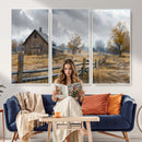 Rustic Autumn Farmhouse Wall Art Canvas Print – Serene