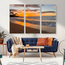 Sunset Wall Art Print - Stunning Beach Sunset Canvas Artwork