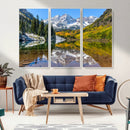 Maroon Bells Wall Art – Framed Snowy Mountain Canvas by MyGreatCanvas | Canvas Wall Art Prints | Photo Prints & Wall Decor