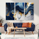 Blue Marble Wall Art Canvas Print – Framed Gold Veins by MyGreatCanvas | Canvas Wall Art Prints | Photo Prints & Wall Decor