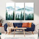 Misty Pine Forest Wall Art, Foggy Mountain Landscape Canvas by MyGreatCanvas | Canvas Wall Art Prints | Photo Prints & Wall Decor