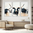 Texas Longhorn Wall Art Canvas Print – Majestic Horned Bull