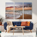 Ocean Sunset Wall Art Canvas Print – Framed Sandy Shore
