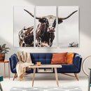 Texas Longhorn Wall Art – Framed Spotted Bull Canvas by MyGreatCanvas | Canvas Wall Art Prints | Photo Prints & Wall Decor
