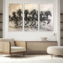 Galloping Horses Wall Art Canvas Print – Framed Wild