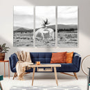 White Horse Wall Art Canvas Print – Framed Woman Rider