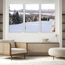 Snowy Mountain Wall Art Canvas Print – Framed Ski Slope