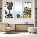 Coastal Palm Trees Wall Art Canvas Print – Framed Ocean