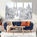 Snowy Ski Lift Wall Art – Framed Winter Mountain Canvas by MyGreatCanvas | Canvas Wall Art Prints | Photo Prints & Wall Decor