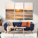 Calm Water Wall Art – Framed Sunset Waves Canvas Artwork, by MyGreatCanvas | Canvas Wall Art Prints | Photo Prints & Wall Decor