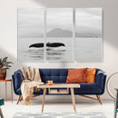 Whale Tail Wall Art – Framed Black White Ocean Canvas by MyGreatCanvas | Canvas Wall Art Prints | Photo Prints & Wall Decor