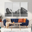 Coastal Wall Art – Framed Black White Ocean Canvas Artwork, by MyGreatCanvas | Canvas Wall Art Prints | Photo Prints & Wall Decor