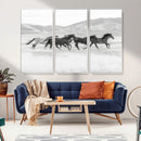 Wild Horses Running Wall Art Canvas Print, Framed Black by MyGreatCanvas | Canvas Wall Art Prints | Photo Prints & Wall Decor