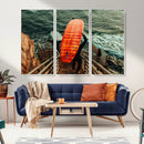 Surfer Stairway Wall Art – Framed Ocean Surf Canvas Artwork, by MyGreatCanvas | Canvas Wall Art Prints | Photo Prints & Wall Decor