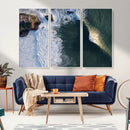 Ocean Wave Wall Art – Aerial Coastal View Canvas Artwork, by MyGreatCanvas | Canvas Wall Art Prints | Photo Prints & Wall Decor