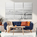 Surfer Silhouette Wall Art – Framed Calm Ocean Canvas by MyGreatCanvas | Canvas Wall Art Prints | Photo Prints & Wall Decor