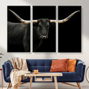 Longhorn Cattle Wall Art Canvas Print – Framed Texas Ranch by MyGreatCanvas | Canvas Wall Art Prints | Photo Prints & Wall Decor